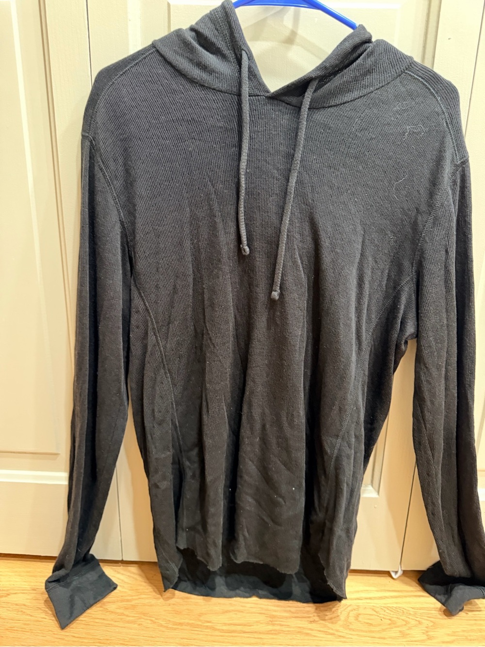Vince Black Lightweight Hooded Long-Sleeve Knit
